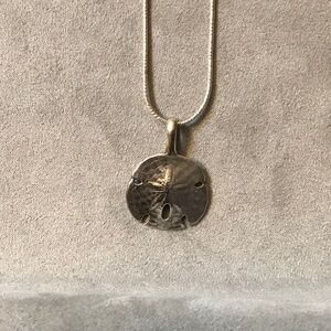 Silver Sand Dollar Pendant Necklace